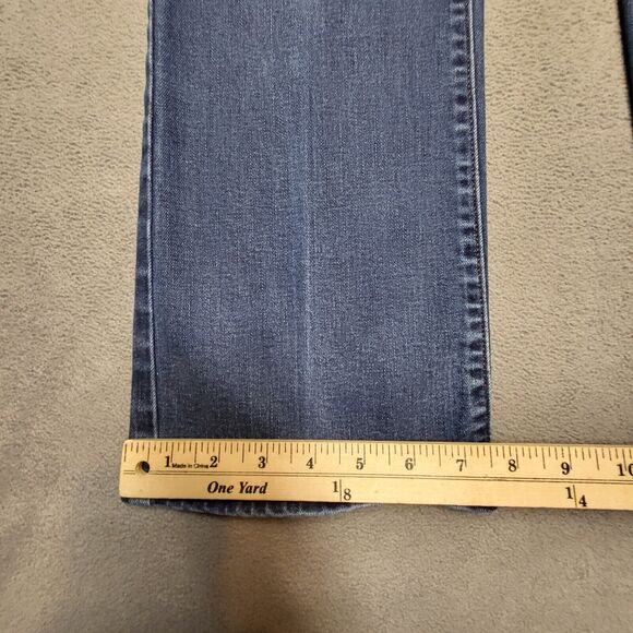 Old Navy Jeans Womens 8 Blue Boot Cut Distressed Denim Stretch - Picture 5 of 10